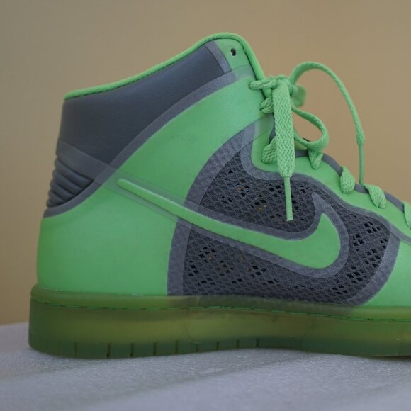 Rare 2012 Nike iD Dunk High HyperFuse Green 488098-991 Men’s Size: 9 Sneakers - Picture 8 of 16